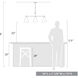 Malta 3 Light 34 inch Matte White Linear Pendant Ceiling Light